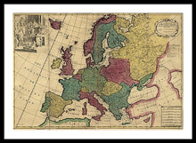 Load image into Gallery viewer, Old Map Of Europe Circa 1700&#39;s - Framed Print