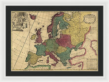 Load image into Gallery viewer, Old Map Of Europe Circa 1700&#39;s - Framed Print