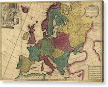 Load image into Gallery viewer, Old Map Of Europe Circa 1700&#39;s - Acrylic Print