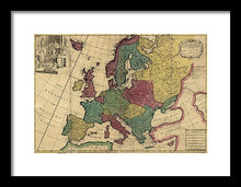 Load image into Gallery viewer, Old Map Of Europe Circa 1700&#39;s - Framed Print