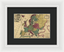 Load image into Gallery viewer, Old Map Of Europe Circa 1700&#39;s - Framed Print