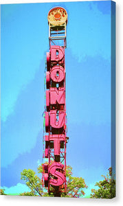 Giant Donuts Sign - Canvas Print