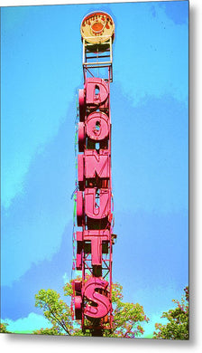 Giant Donuts Sign - Metal Print