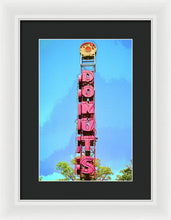 Load image into Gallery viewer, Giant Donuts Sign - Framed Print