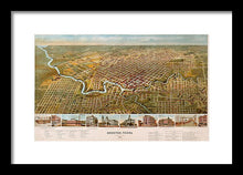 Load image into Gallery viewer, Old Map Of Houston 1891 - Framed Print