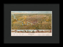 Load image into Gallery viewer, Old Map Of Houston 1891 - Framed Print