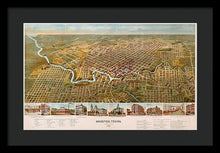 Load image into Gallery viewer, Old Map Of Houston 1891 - Framed Print