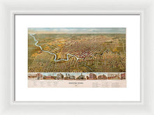 Load image into Gallery viewer, Old Map Of Houston 1891 - Framed Print