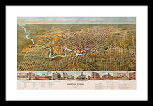 Load image into Gallery viewer, Old Map Of Houston 1891 - Framed Print