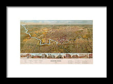 Load image into Gallery viewer, Old Map Of Houston 1891 - Framed Print