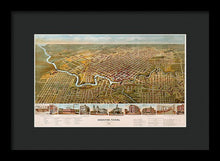 Load image into Gallery viewer, Old Map Of Houston 1891 - Framed Print