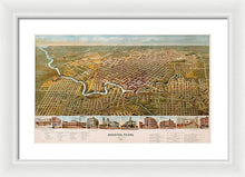 Load image into Gallery viewer, Old Map Of Houston 1891 - Framed Print