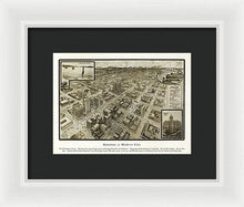 Load image into Gallery viewer, Old Map Of Houston - 1912 A Modern City - Framed Print