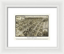 Load image into Gallery viewer, Old Map Of Houston - 1912 A Modern City - Framed Print