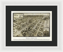 Load image into Gallery viewer, Old Map Of Houston - 1912 A Modern City - Framed Print