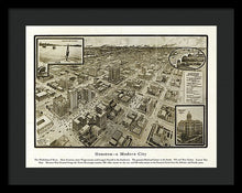 Load image into Gallery viewer, Old Map Of Houston - 1912 A Modern City - Framed Print