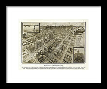 Load image into Gallery viewer, Old Map Of Houston - 1912 A Modern City - Framed Print