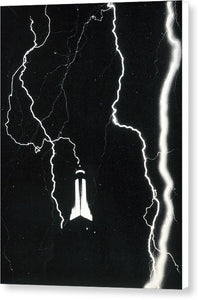 Photo Of Lightning Striking The Empire State Building In 1934 - Canvas Print