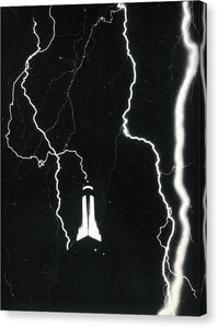 Photo Of Lightning Striking The Empire State Building In 1934 - Canvas Print