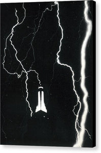 Photo Of Lightning Striking The Empire State Building In 1934 - Canvas Print