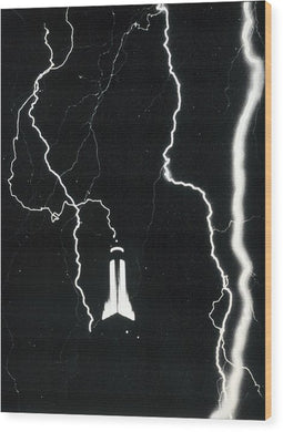 Photo Of Lightning Striking The Empire State Building In 1934 - Wood Print