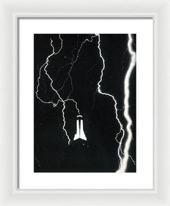 Photo Of Lightning Striking The Empire State Building In 1934 - Framed Print