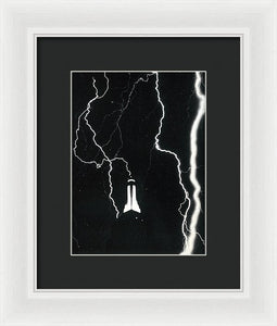 Photo Of Lightning Striking The Empire State Building In 1934 - Framed Print