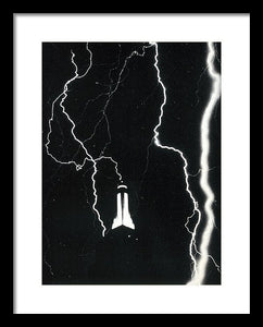 Photo Of Lightning Striking The Empire State Building In 1934 - Framed Print