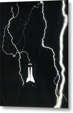 Photo Of Lightning Striking The Empire State Building In 1934 - Metal Print