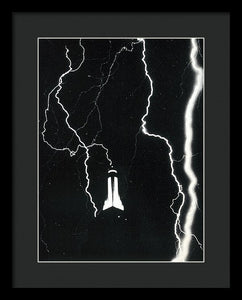 Photo Of Lightning Striking The Empire State Building In 1934 - Framed Print