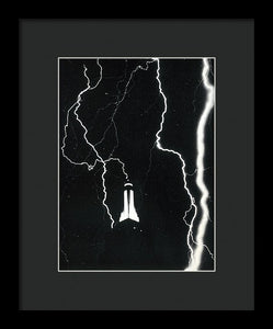 Photo Of Lightning Striking The Empire State Building In 1934 - Framed Print