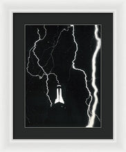 Load image into Gallery viewer, Photo Of Lightning Striking The Empire State Building In 1934 - Framed Print