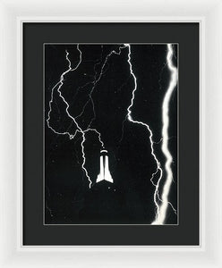 Photo Of Lightning Striking The Empire State Building In 1934 - Framed Print