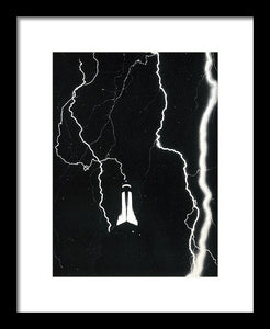 Photo Of Lightning Striking The Empire State Building In 1934 - Framed Print