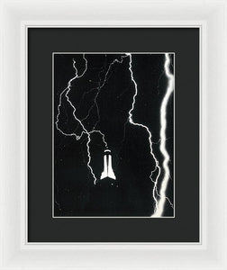 Photo Of Lightning Striking The Empire State Building In 1934 - Framed Print