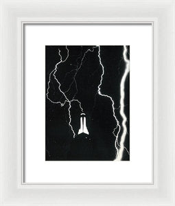 Photo Of Lightning Striking The Empire State Building In 1934 - Framed Print