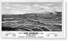 Load image into Gallery viewer, Old Map Of Los Angeles 1877 - Canvas Print