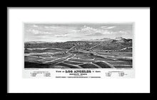 Load image into Gallery viewer, Old Map Of Los Angeles 1877 - Framed Print