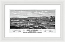 Load image into Gallery viewer, Old Map Of Los Angeles 1877 - Framed Print