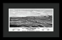 Load image into Gallery viewer, Old Map Of Los Angeles 1877 - Framed Print