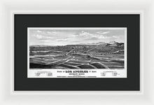 Load image into Gallery viewer, Old Map Of Los Angeles 1877 - Framed Print