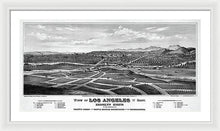 Load image into Gallery viewer, Old Map Of Los Angeles 1877 - Framed Print