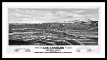 Load image into Gallery viewer, Old Map Of Los Angeles 1877 - Framed Print