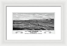 Load image into Gallery viewer, Old Map Of Los Angeles 1877 - Framed Print