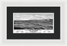 Load image into Gallery viewer, Old Map Of Los Angeles 1877 - Framed Print