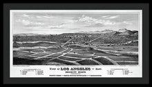 Load image into Gallery viewer, Old Map Of Los Angeles 1877 - Framed Print