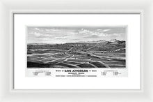 Load image into Gallery viewer, Old Map Of Los Angeles 1877 - Framed Print