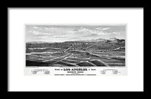 Load image into Gallery viewer, Old Map Of Los Angeles 1877 - Framed Print