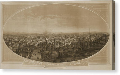 Old Map Of Los Angeles 1888 - Canvas Print