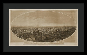 Old Map Of Los Angeles 1888 - Framed Print